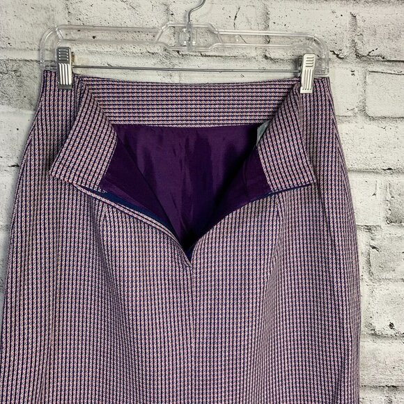 Vintage Geometric Houndstooth Knee Length Pencil Skirt - Picture 7 of 12